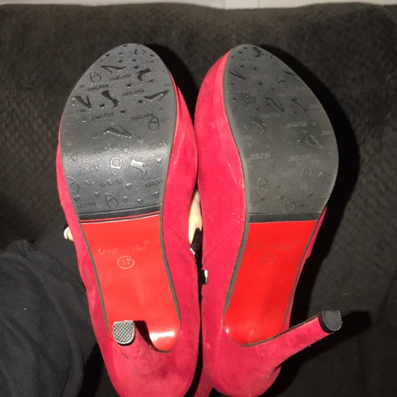 Crape Myrtle Suede Knee High-Heel Boots - Picture 6 of 6